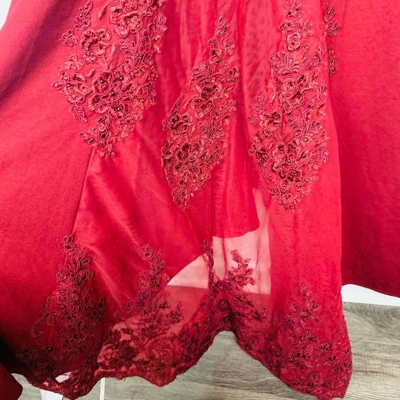 #50 Dancing Queen | Sheer Floral Embroidered Off Shoulder Prom Dress DQ-2274 - Picture 10 of 16